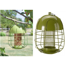 Chapel Wood Acorn Steel Squirrel Proof Peanut Feeder Green