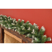 Premier 270cm (9ft) x 25cm Snow Tipped Green Christmas Garland Decoration by Premier