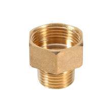 3/4 Female to 1/2 Male Reducer, 1pc Brass Hose Tap Connector Water Pipe Hex Bushing Reducer Adapter Pipe Connection Reducing Fitti