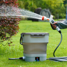 Portable Pressure Washer with 12L Water Tank, Foldable Mobile Outdoor Cleaner with 5-in-1 Nozzle, Electric Multi-Purpose Pressure