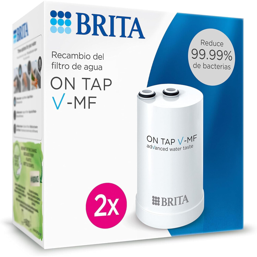 Brita On Tap V-Mf 2X Water Filter Cartridge (600L) - Reduces Fine Microparticles, Metals And Taste-Impaying Substances