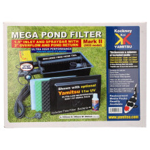 Yamitsu Kockney Koi Mega Pond Filter Black Box Size 1 (2022 Model) for Ponds up to 7000 Litres, Max Flow Rate 4000 Lph