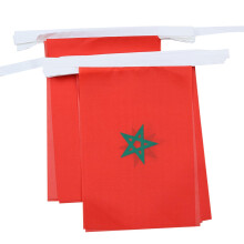 AZ FLAG - Morocco Bunting Flag - 13 Ft Garland with 20 Small Moroccan Flags 6'' x 4'' - 100% Polyester String Pennant - 4 meters