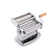 Imperia New IPASTA Pasta Machine 100% Made in Italy Fresh Steel Pasta Machine Manual Dough Scraper with Crank Creates a Sheet for