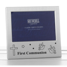 5" x 3" First Holy Communion Photo Frame Occasion Present 73496, Silver