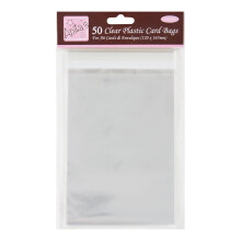 Anita's Card Protection Bags, A6, Clear, Pack of 50, Plastic, For Home, Art, Craft, Cardmaking