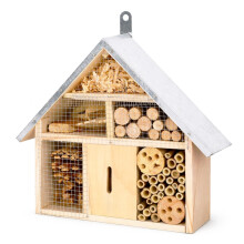 Thrink Insect House for Outdoor Garden, Wooden Bug Hotel for Bees, Butterflies, Ladybirds and Lacewings, Hanging Garden Wildlife N