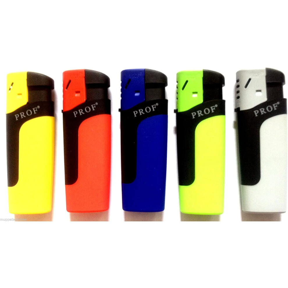 Smart Price Prof Windproof Jet Flame Lighter Maxi Size Colour Full Bright Neon Colour Jet Flame Lighter Gas Refillable Cigarette Lighters (Pac