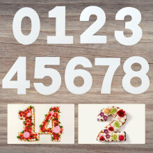 12 Inch 0—8 Number Cake Stencils Baking Stencils 9Pcs Large Number Cake Mould for DIY Cake Cookies, Wedding Birthday Anniversary,