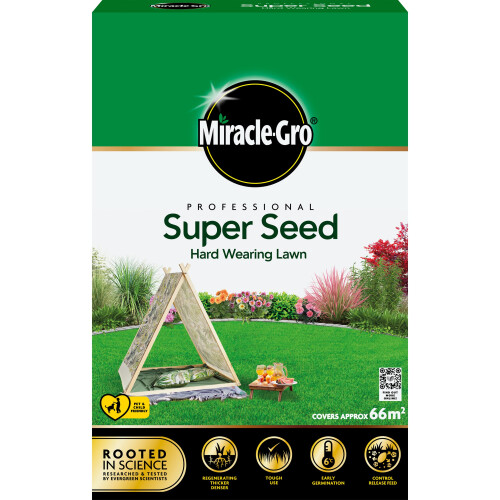 Miracle-Gro Miracle-Gro Professional Super Seed Hard Wearing Lawn Seed, 66m2