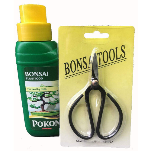 bonsai care kit feed and scissors