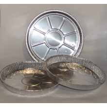 Europackaging Basic 100 x 8" Round Aluminium Foil Dishes - Silver - Baking Pan - Wedding, Christmas, Birthday