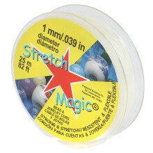 Stretch Magic Elastic Beading Cord – Clear Color, 1mm in Diameter, 25-Meter (82 ft) - Easy to Knot, Strong & Stretchy String for M
