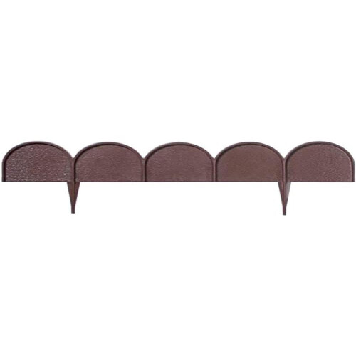 Prosperplast Lawn border edge, palisade, garden 10 m (Brown)