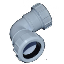 Compression 40mm Waste Pipe 90 Degree Bend - Pack of 2