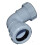 Compression 40mm Waste Pipe 90 Degree Bend - Pack of 2 1