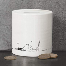 East of India Porcelain Money Box Nursery Animals Childrens Keepsake Christening Gift