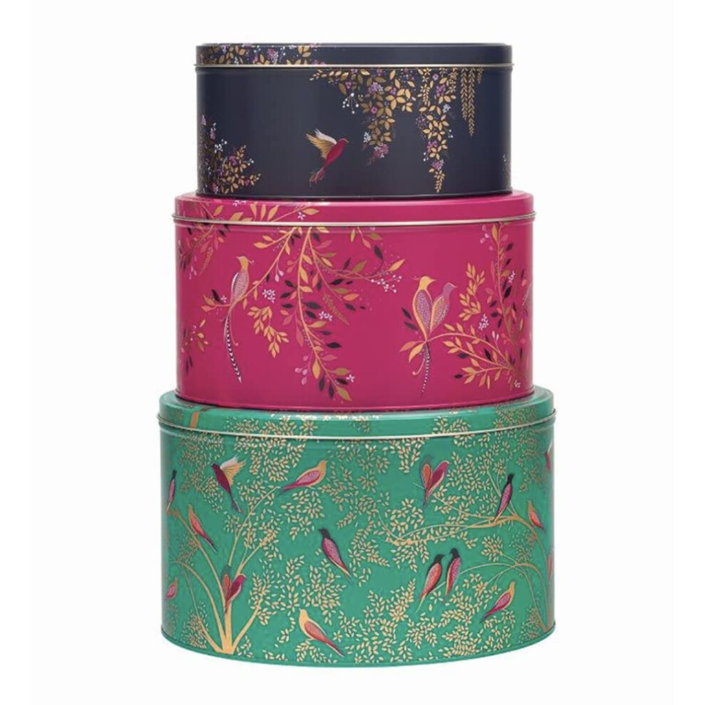 Elite Gift Boxes Sara Miller - Chelsea Set Of 3 Round Cake Tins Nested 250(D) X 145Mm (Large) 225(D) X 120Mm (Medium) 198(D) X 105 35980452