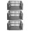 Large 3 Tier Stacking Baskets Storage Veg Rack Plastic Stackers 35cm - Silver 1
