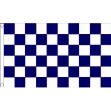 AZ FLAG - Navy Blue And White Check Flag - 2x3 Ft - 100D Polyester Checkered Racing Banner with Two Metal Grommets - Fade Resistan