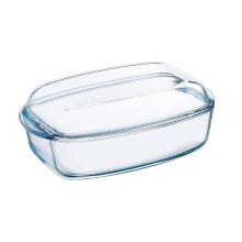 Pyrex 4937387 Essentials Glass rectangular Casserole high resistance 4,3L,Transparent
