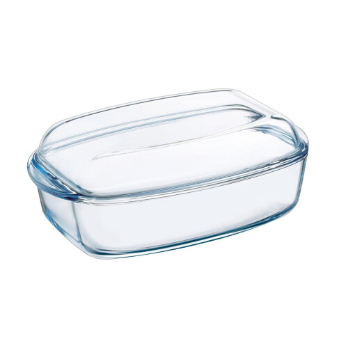 Pyrex Pyrex 4937387 Essentials Glass rectangular Casserole high resistance 4,3L,Transparent