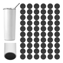 Rubber Bottom for Sublimation Glass, Non-Slip Silicone Coaster Rubber Bottom for Tight Straight Glass 60pcs