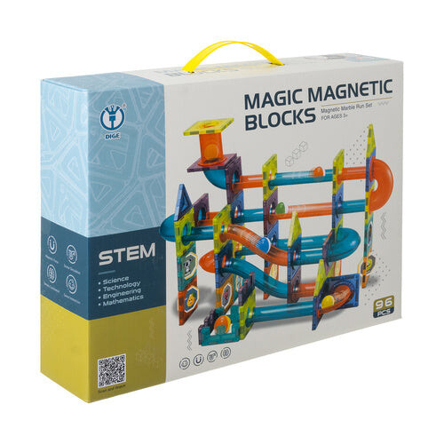Magnetisches Bausteinset, 96 Teile, Kugelbahn-Spielzeug 1