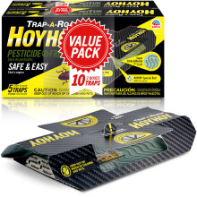 HOY HOY Trap A Roach - 10 Traps [2 Pack] Baited Glue Traps, Great for Home with Kids & Pets Indoor, Sticky Pest Control Trap, Roac