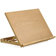 Quickdraw A3 Art & Craft Workstation Wooden Desktop Drawing Board Artist Adjustable Table Easel,brown