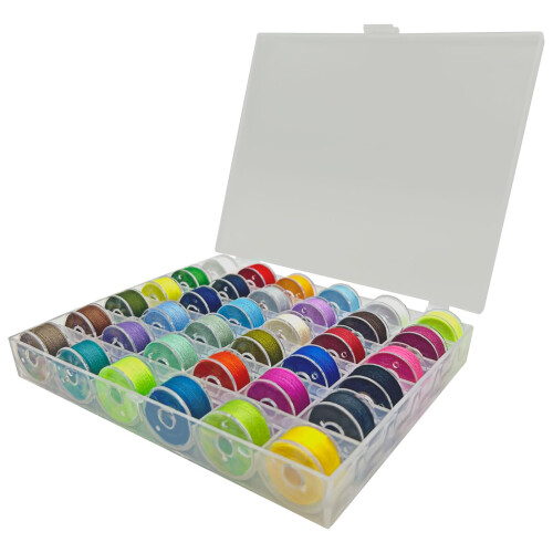 36 Pcs Bobbins for Sewing Machine, Sewing Machine Accessories, Sewing Machine Thread, Pre-Wound Bobbins, Bobbin Case for Brother/J