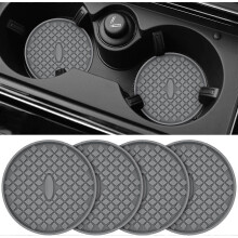 Car Cup Coasters [4 Pack] Silicone Car Coasters/Cup Mats for Cup - Universal Car Cup Holder Insert Coasters, Non-Slip Recessed Car Interior Accessorie