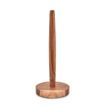 Indus Lifespace Acacia Wood Paper Towel Holder Decorative Countertop Standing Rolls Holder for Kitchen, Toilet, Pantry and Bathroo