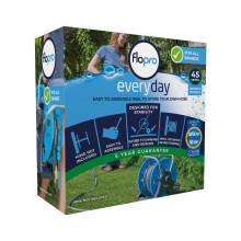 FLOPRO-Everyday Hose Reel Without Hose: 2-in-1 Ideal as Free Standing or wall Mounted Hose Reel. Robust Frame for Stability. Easy