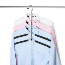 ZriEy 1 Pack 5 in 1 Clothes Hangers, Multi Layers Anti-slip Metal Coat Hangers, Multifunctional Closet Hanger Space Saving Storage