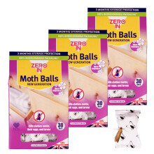 Zero In New Generation Moth Balls - Effective Moth Killer for Wardrobes - Up to 3-Months Protection - Advanced Transfluthrin Formu