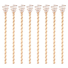 8pcs Electroculture Plant Stakes, Long Copper Rods for Garden Growing Electro Culture Antenna Wrapped with Copper Wire for Acceler