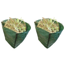 Dapetz 2Pcs Tried + Tested Heavy Duty Garden Sack, Green, 360 Litre Capacity, Pierce Resistant Material Bag for Waste and Trimmin