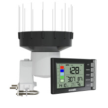ECOWITT WH5360H Wireless Rain Gauge, High Precision Digital 3-in-1 Home Weather Station with Indoor Thermometer and Hygrometer, Ou