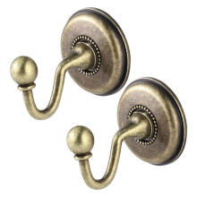 IMIKEYA 2Pcs Vintage Wall Hooks Antique Brass Wall Hooks Decorative Curtain Holdbacks Tieback Hooks for Hook Purse Coat Rack Key H