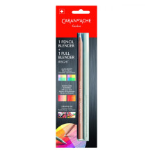 Caran d'Ache Blender Pen Full Blender Bright Wood Cased 2-Piece 0902.301, One Size, Multi-Colour, Multicoloured