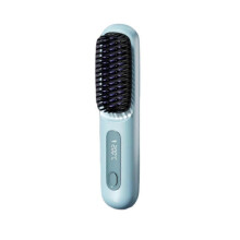 (Blue) Go Brush Pro Hair, Portable Straightener Brush, Hair Straightener
