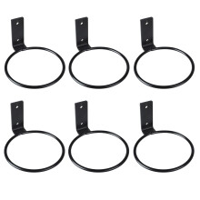 WIVAYE 5Inch Flower Pot Holder Ring Wall Mounted, Pack of 6 Metal Flower Pot Ring Wall Bracket, Wall Hanging Planter Hooks with Br