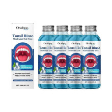 (4PCS) 1-5x Tonsil Stone Remover, Natural Tonsil Stone Mouthwash, Oral Rinse Liquid for Soothe Tonsils, Bad Breath Treatment and Relief Dry Mouth