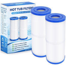 Poweka 2pcs Spa Filters for Hot Tub Compatible with Unicel C-4326 Filbur FC-2375 Pleatco PRB25-1N for Drop in Hot Tub filter