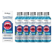 (5PCS) 1-5x Tonsil Stone Remover, Natural Tonsil Stone Mouthwash, Oral Rinse Liquid for Soothe Tonsils, Bad Breath Treatment and Relief Dry Mouth