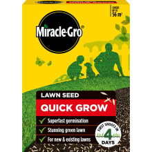 Miracle-Gro 121412 Quick GRO Lawn Seed, Child & Pet Friendly, Coverage 56m2, 1.6