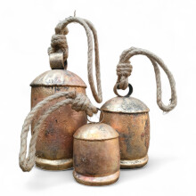 Wrought Iron Cow Harmony Vintage Bells Wind Chimes for Crafts Wall Hanging Christmas