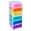Really Useful Box Plastic Storage Slimline Tower 6x3.5 Litre Clear Frame with Rainbow Drawers 1