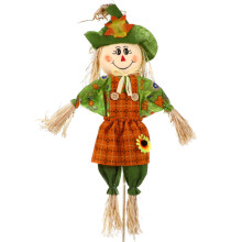 Gatuida Halloween Scarecrow for Garden: Standing Scarecrow Fall Decor for Outside Scare Crow for Thanksgiving Party Ornament Outfi